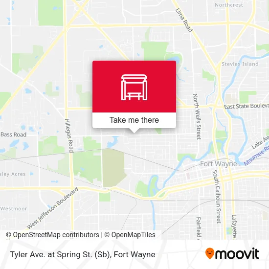 Mapa de Tyler Ave. at Spring St. (Sb)