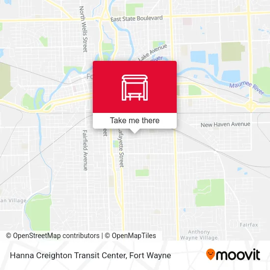 Mapa de Hanna Creighton Transit Center