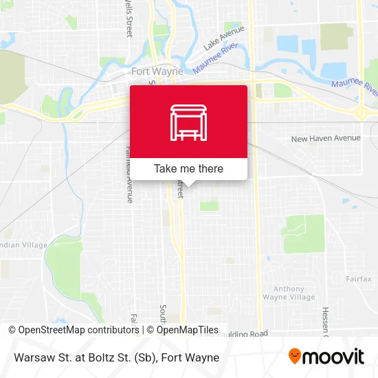 Mapa de Warsaw St. at Boltz St. (Sb)