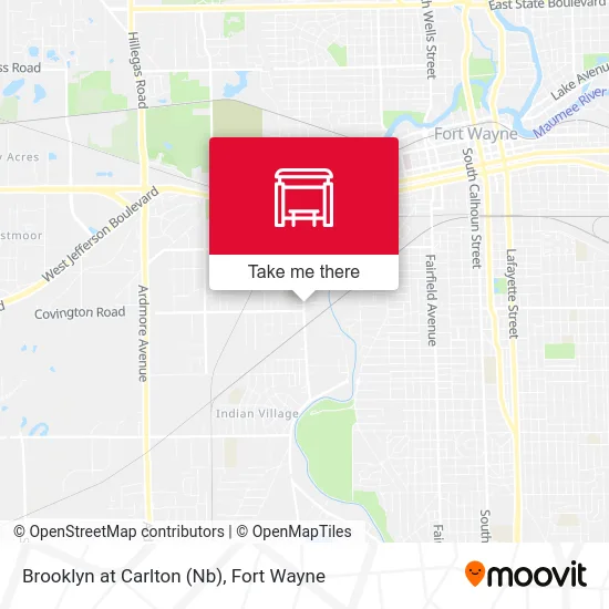 Mapa de Brooklyn at Carlton (Nb)