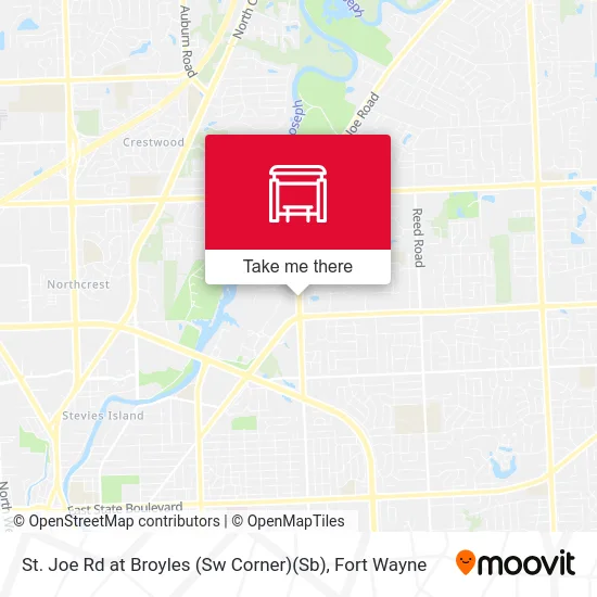 Mapa de St. Joe Rd at Broyles (Sw Corner)(Sb)