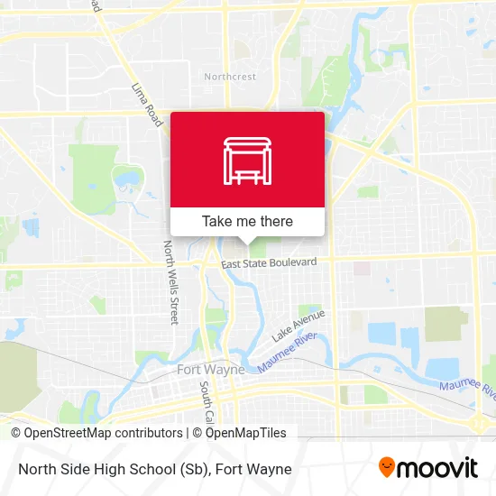 North Side High School (Sb) map