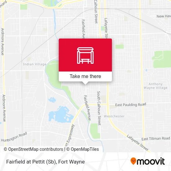 Fairfield at Pettit (Sb) map