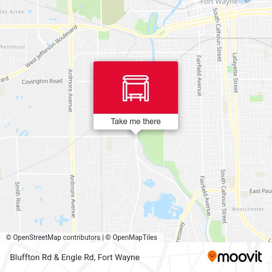 Mapa de Bluffton Rd & Engle Rd