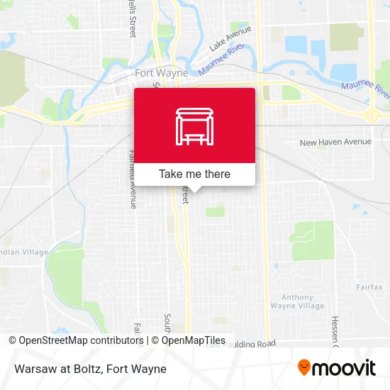 Mapa de Warsaw at Boltz