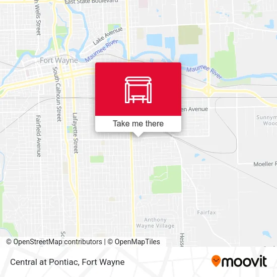 Mapa de Central at Pontiac