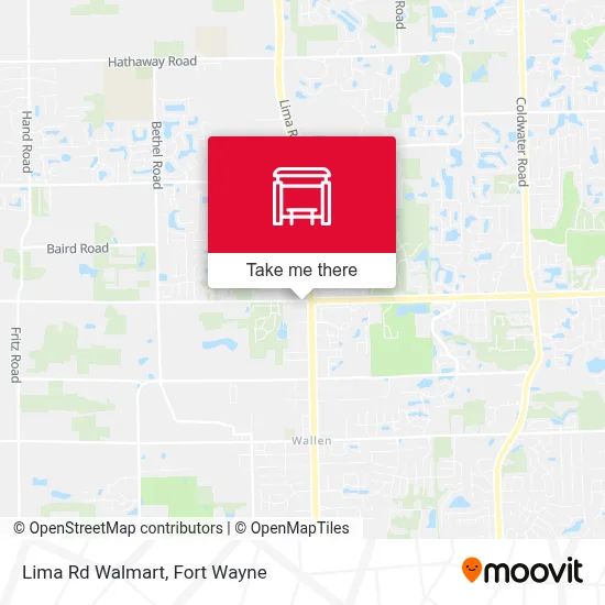 Lima Rd Walmart map