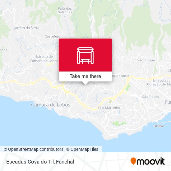 Escadas Cova do Til map