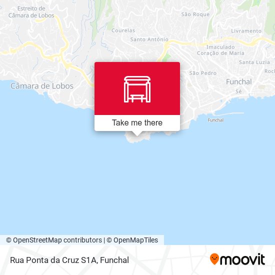 Rua Ponta da Cruz  S1A mapa
