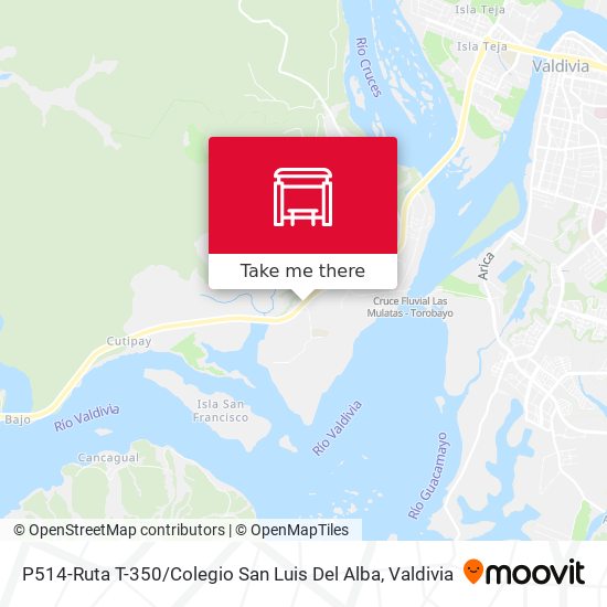 P514-Ruta T-350 / Colegio San Luis Del Alba map