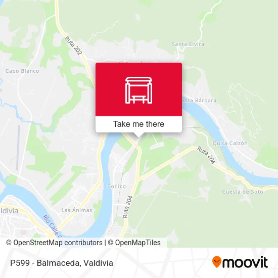 Mapa de P599 - Balmaceda