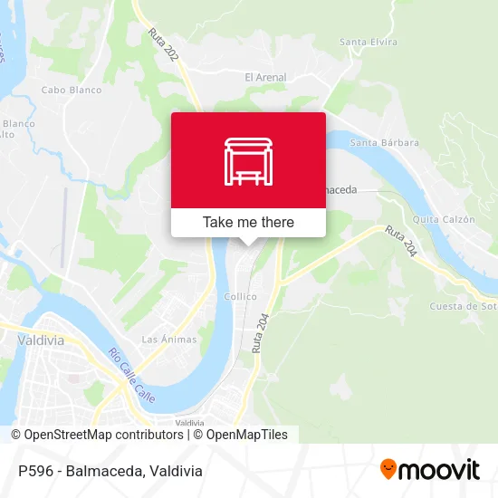 Mapa de P596 - Balmaceda