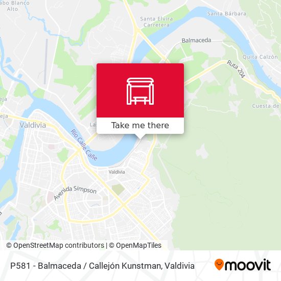 P581 - Balmaceda / Callejón Kunstman map