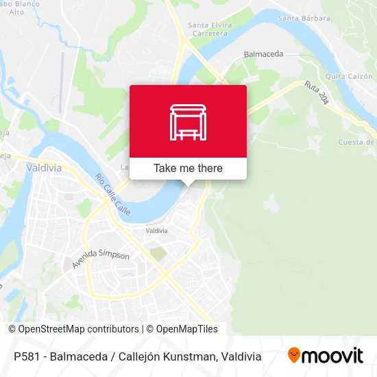 Mapa de P581 - Balmaceda / Callejón Kunstman
