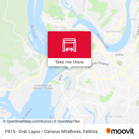Mapa de P815 - Gral. Lagos / Campus Miraflores