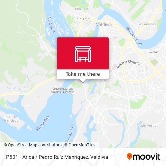 P501 - Arica / Pedro Ruíz Manríquez map