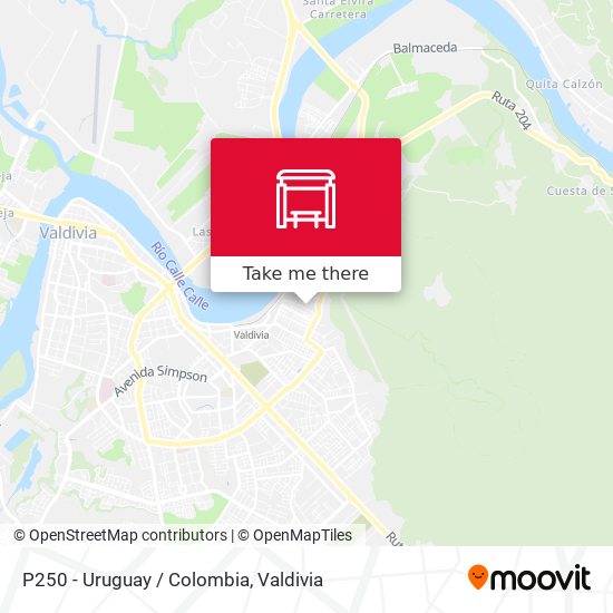 Mapa de P250 - Uruguay / Colombia