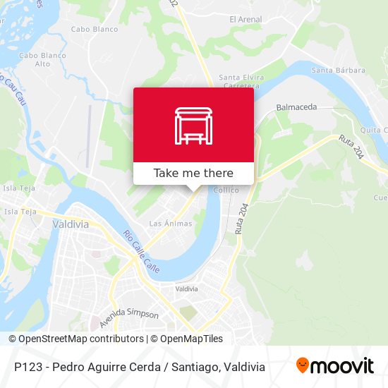 P123 - Pedro Aguirre Cerda / Santiago map