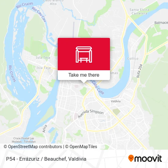 Mapa de P54 - Errázuriz / Beauchef