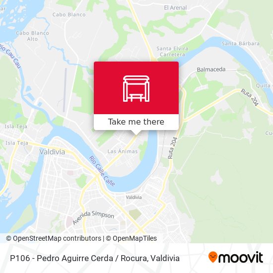 P106 - Pedro Aguirre Cerda / Rocura map