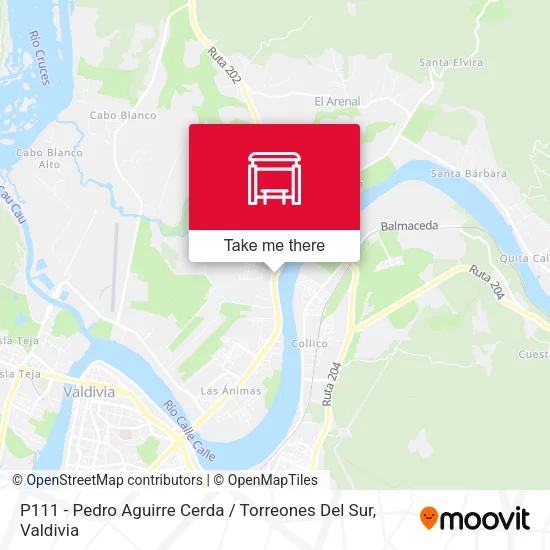 P111 - Pedro Aguirre Cerda / Torreones Del Sur map