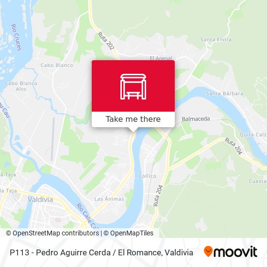 Mapa de P113 - Pedro Aguirre Cerda / El Romance