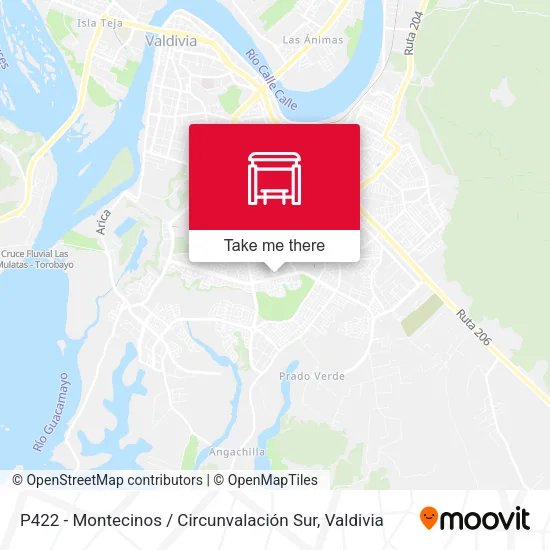 Mapa de P422 - Montecinos / Circunvalación Sur