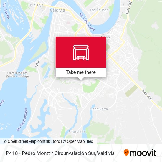 P418 - Pedro Montt / Circunvalación Sur map