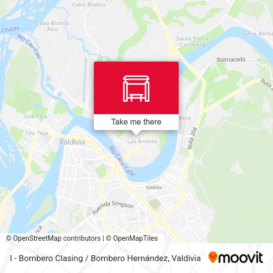 Mapa de I - Bombero Clasing / Bombero Hernández