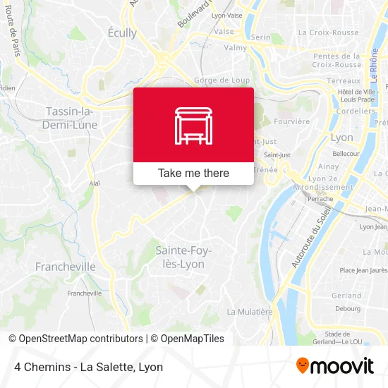 4 Chemins - La Salette map