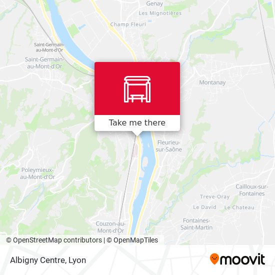 Albigny Centre map