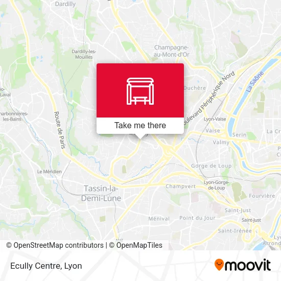 Ecully Centre map