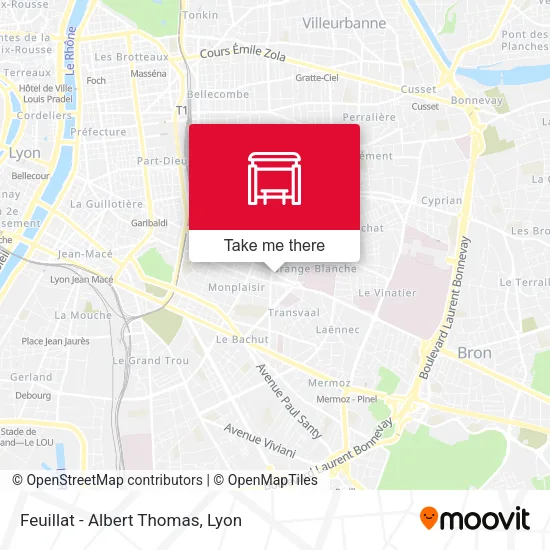 Feuillat - Albert Thomas map