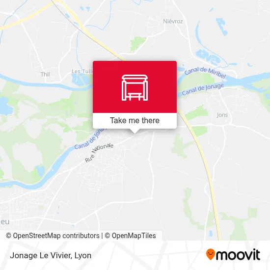 Jonage Le Vivier map