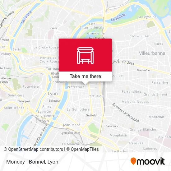 Moncey - Bonnel map