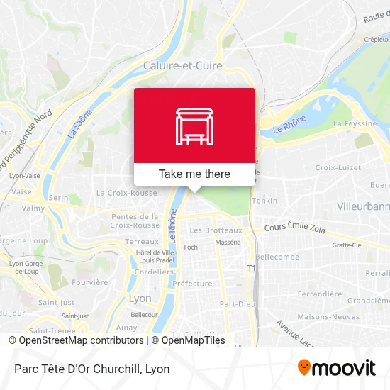 Parc Tête D'Or Churchill map