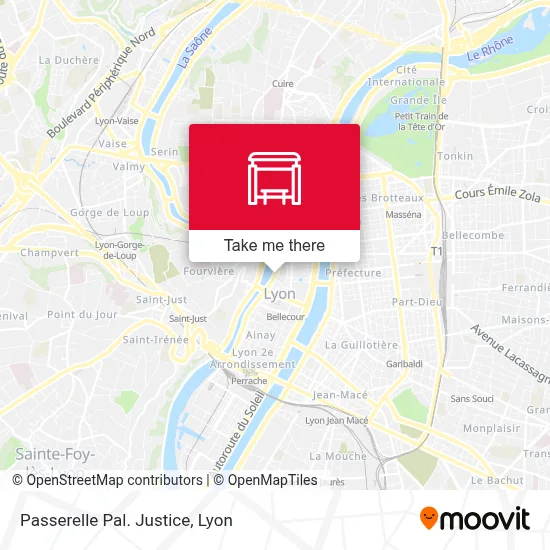 Passerelle Pal. Justice map