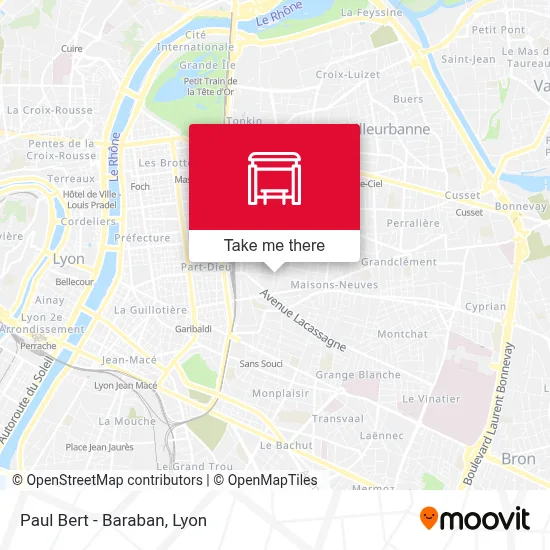 Paul Bert - Baraban map