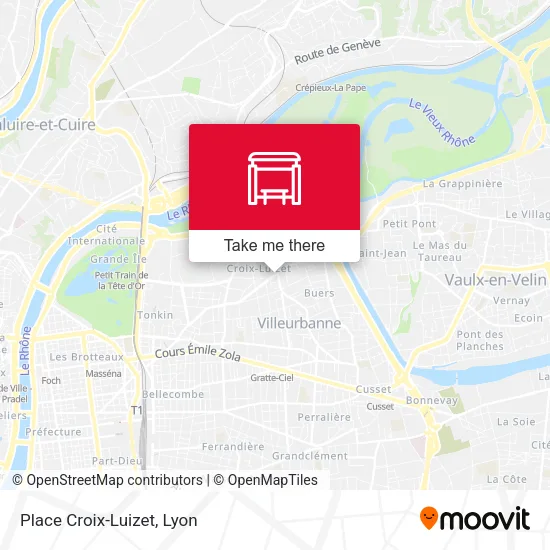 Place Croix-Luizet map