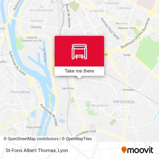 St-Fons Albert Thomas map