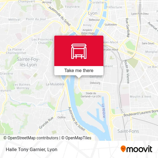 Halle Tony Garnier map