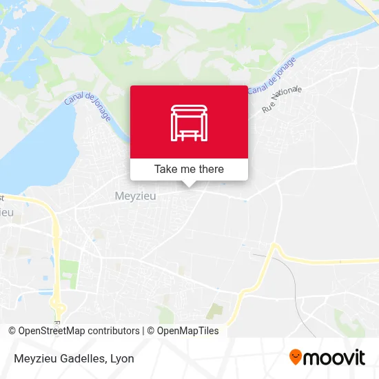 Meyzieu Gadelles map