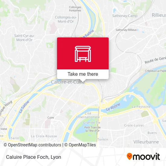 Caluire Place Foch map