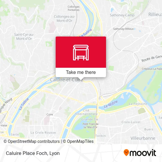 Caluire Place Foch map