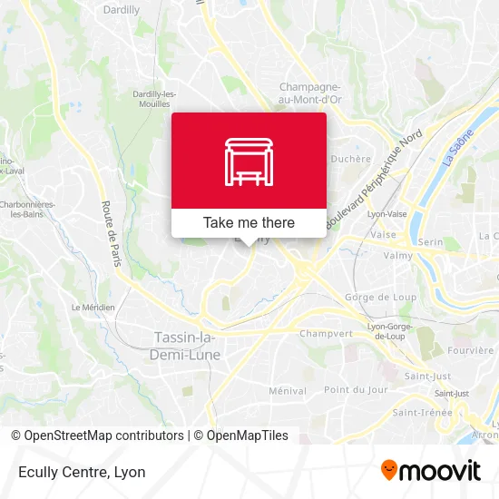 Ecully Centre map