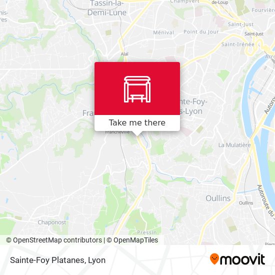 Mapa Sainte-Foy Platanes