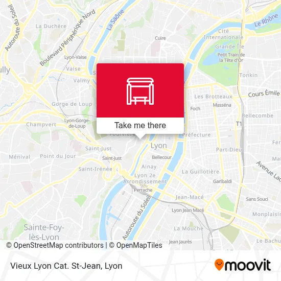 Vieux Lyon Cat. St-Jean map