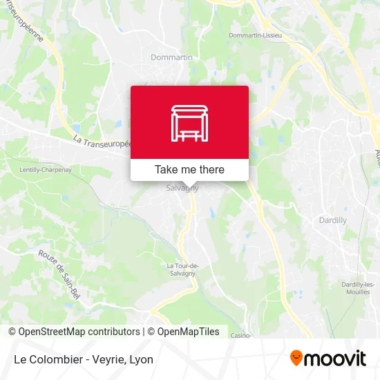 Le Colombier - Veyrie map