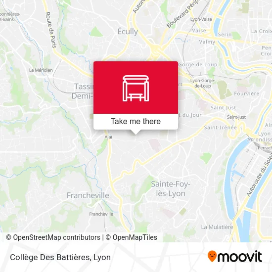 Collège Des Battières map