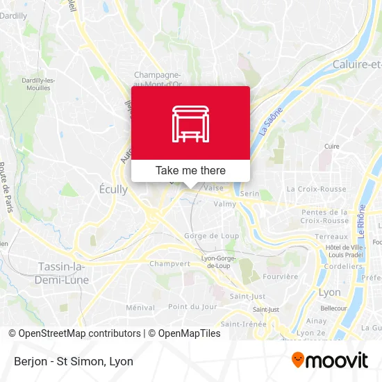 Berjon - St Simon map